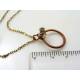 Wire Wrapped Circle Pendant with Swarovski Crystals