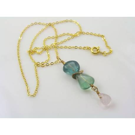 Fluorite and Rose Quartz Necklace