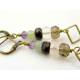 Long Gemstone Earrings, Amethyst, Prehnite, Garnet and Rose Quartz