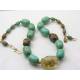 African Turquoise, Tiger's Eye and Quartz Necklace