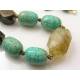 African Turquoise, Tiger's Eye and Quartz Necklace