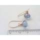 Blue Quartz Rose Gold Earrings