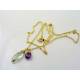 Prasiolite and Amethyst Necklace