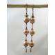 Copper Earrings with Acrylic Pearls
