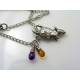 Rat Necklace, Citrine and Amethyst