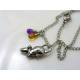 Rat Necklace, Citrine and Amethyst