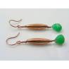 Chrysoprase Copper Earrings