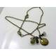 Globe, Vesuvianite, Tourmaline and Aquamarine Charm Necklace