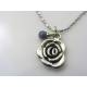 Cute Flower Necklace with Blue Sapphire