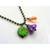Colourful Charm Necklace, Czech Glass Shapes