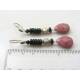 Rhodonite and Black Onyx Earrings