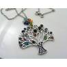 Crystal Set Tree of Life Necklace, Handmade