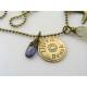 Life's a Beach, Ocean Charm Necklace with Iolite and Moonstone