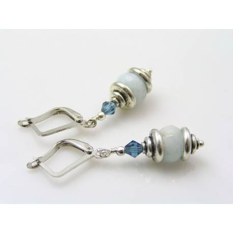 Genuine Aquamarine Earrings