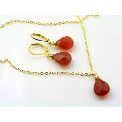 Agate Earrings and Necklace Set