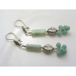 Larimar Earrings, Sterling Silver