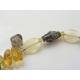 Citrine and Smokey Quartz Sterling Silver Bracelet