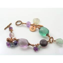 Hand Wire Wrapped Fluorite Bracelet