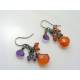 Carnelian and Amethyst Earrings