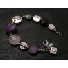 Yin Yang Bracelet with Amethyst, Rose Quartz and Labradorite