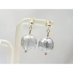 Mystic Quartz Disco Ball Earrings, Sterling Silver