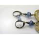 Starry Night - Blue Crystal and Czech Drop Earrings