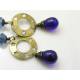Starry Night - Blue Crystal and Czech Drop Earrings
