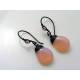 Pink Opal Czech Glass Drop Earrings