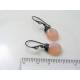 Pink Opal Czech Glass Drop Earrings