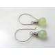 Prehnite Earrings, Titanium Ear Wires, Hypoallergenic