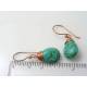 Wire Wrapped Turquoise Earrings