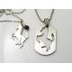 Matching Couple Necklaces with Horse Pendants