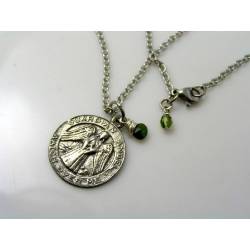 Guardian Angel Necklace with Birthstone