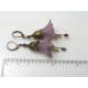 Purple Lucite Flower Earrings