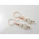 Selenite Earrings, Solid Copper