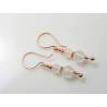 Selenite Earrings, Solid Copper