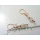 Selenite Earrings, Solid Copper