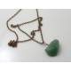 Cool Unisex Chain with Green Aventurine Nugget Pendant