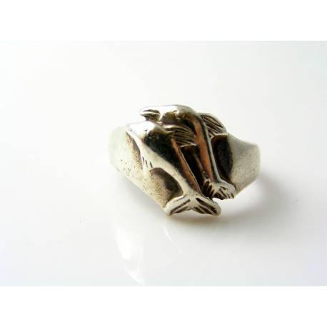 Sterling Silver Ring, Hallmarked Italy 925, Handmade Silver Ring, Artisan Ring
