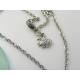 Sea Foam Chalcedony Necklace with Ocean Charms