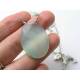 Sea Foam Chalcedony Necklace with Ocean Charms