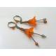 Orange Lucite Flower Earrings