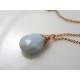 Blue Owyhee Opal Necklace in Solid Copper