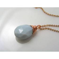 Blue Owyhee Opal Necklace