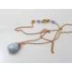 Blue Owyhee Opal Necklace in Solid Copper