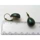 Green Metallic Teardrop Earrings