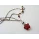 Crystal Flower Necklace, Swarovski Crystals