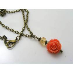 Coral Flower Necklace