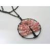 Rhodochrosite Tree of Life Pendant Necklace