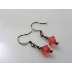 Swarovski Padparadcha Crystal Earings